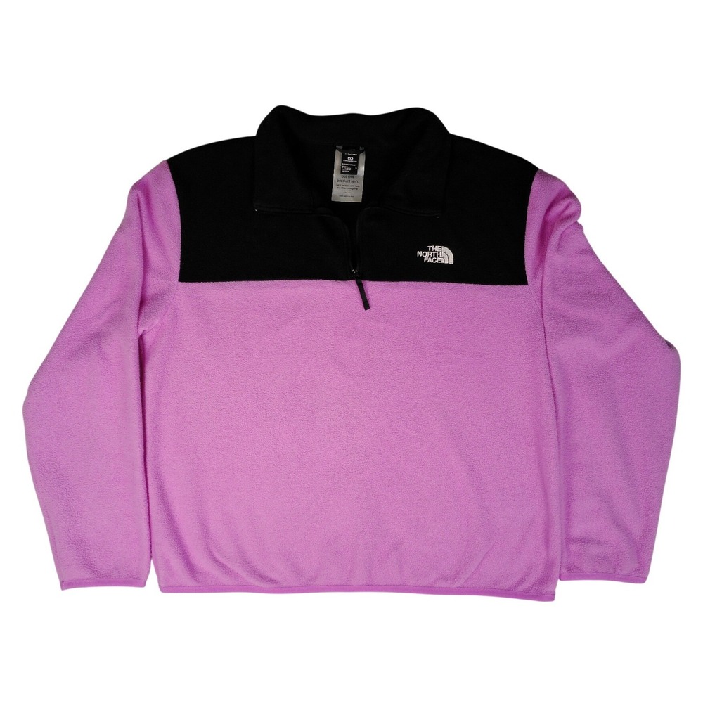 The North Face Circular Design Fleece Quarter Zip Purple Black Womens Medium